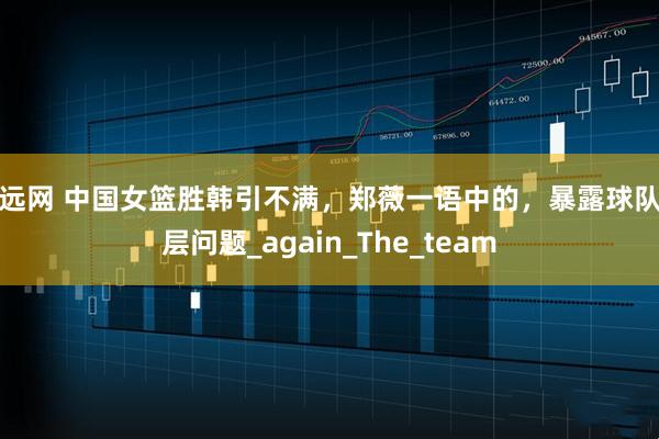 启远网 中国女篮胜韩引不满，郑薇一语中的，暴露球队深层问题_again_The_team